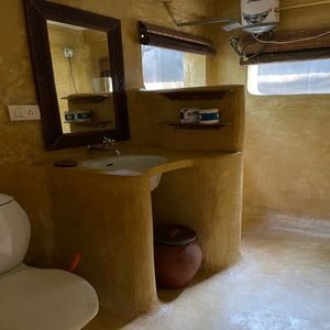 Yoga Retreat Goa Venue Accommodations Eco Lodges Bathroom