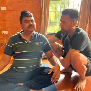 Breathing Yoga Session at Goa Retreat